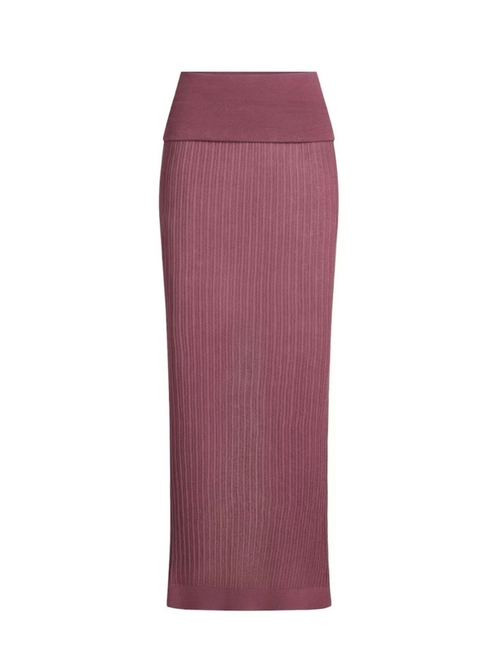 Skims Sheer Knit Fold Over Maxi Skirt